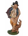 Statuina pastore con strumento serie 13 cm per presepe Mondo