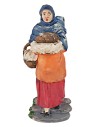Statuina donna con cesto serie 13 cm per presepe Mondo Presepi