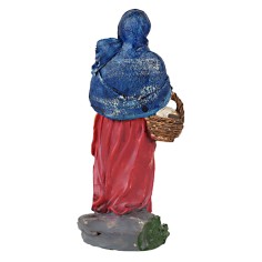 Statuina donna con cesto serie 13 cm per presepe Mondo Presepi 2