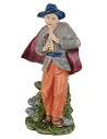 Statuina pastore con strumento a fiato serie 13 cm per presepe