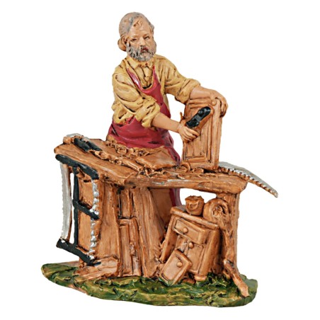 Statuina falegname serie 8 cm per presepe Mondo Presepi
