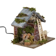 Asino e bue in movimento cm 24x16x21 h per presepe Mondo Presepi 2