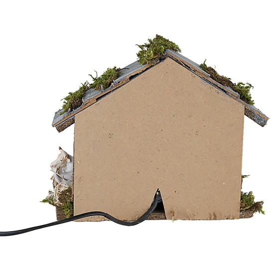 Asino e bue in movimento cm 24x16x21 h per presepe Mondo Presepi