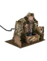 Working fountain with two jets, dimensions 20x14x16 cm (H).