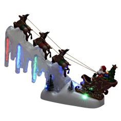 Giostra natalizia completa di luci e musica cm 33x21x31h cm per 2