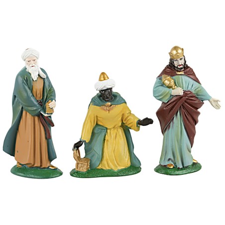 Set statue Tre Re Magi 8 cm per presepe Mondo Presepi