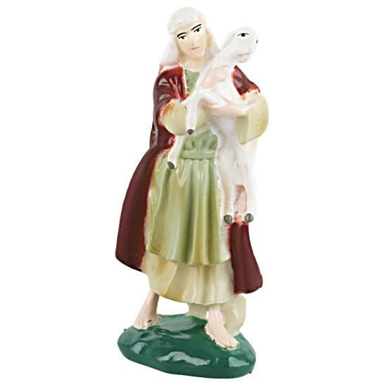 Set statue tre pastori 9 cm per presepe Mondo Presepi