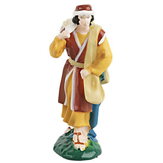 Set statue tre pastori 9 cm per presepe Mondo Presepi