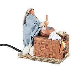 Donna in cucina in movimento 13 cm per presepe Mondo Presepi 2