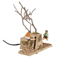 Bimbi sul dondolo in movimento 12 cm per presepe Mondo Presepi 2