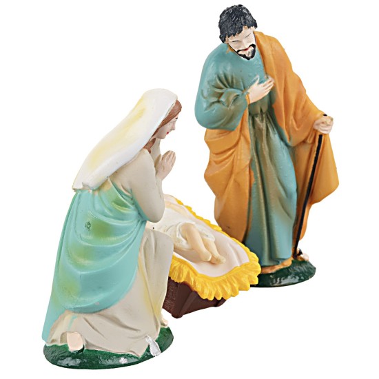 Set statue Natività 9 cm per presepe Mondo Presepi