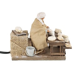 Donna che impasta serie 10 cm in movimento per presepe Mondo 2