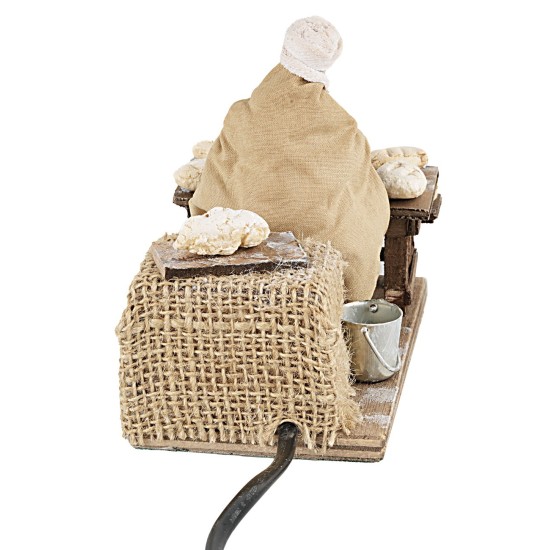 Donna che impasta serie 10 cm in movimento per presepe Mondo