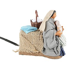 Donna che allatta 12 cm in movimento per presepe Mondo Presepi 2