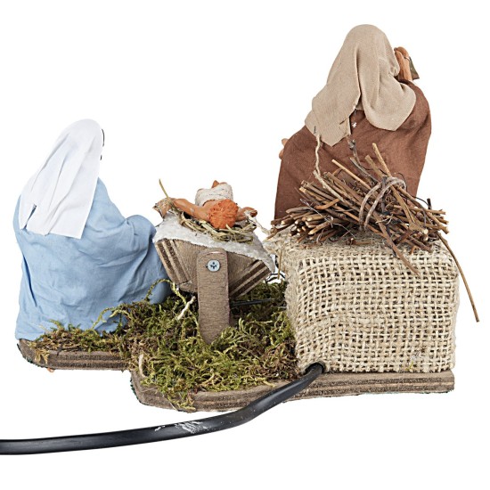 Natività 12 cm in movimento per presepe Mondo Presepi