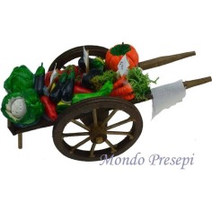 Cart with fruits and vegetables