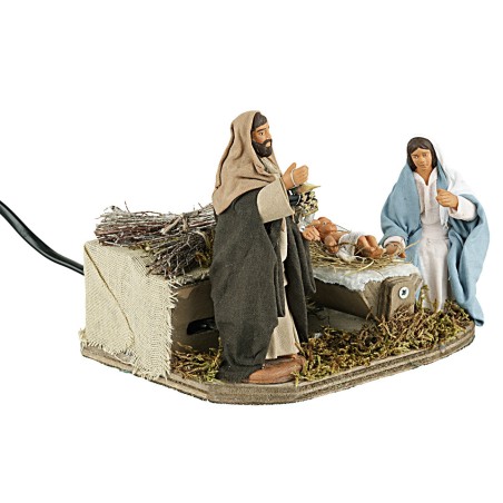 Natività 10 cm in movimento per presepe Mondo Presepi