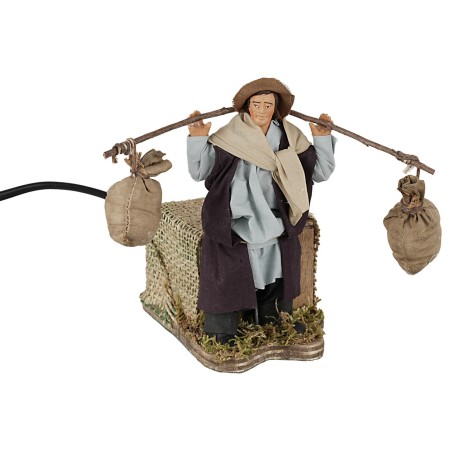 Mugnaio portatore di sacchi 12 cm in movimento