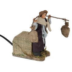 Portatore di sacchi 12 cm in movimento per presepe Mondo Presepi 2