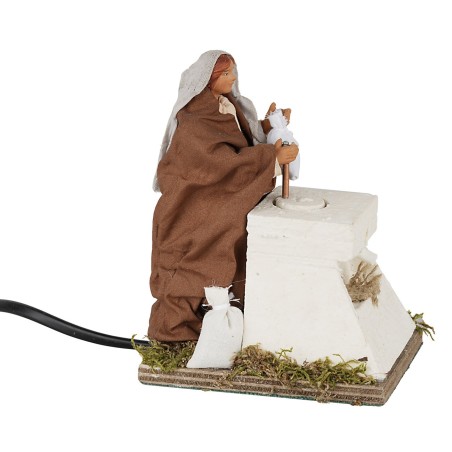 Mugnaia 12 cm in movimento per presepe Mondo Presepi
