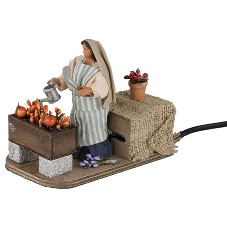 Woman watering 12 cm in motion