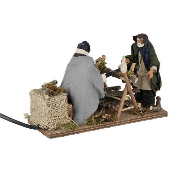 Boscaioli 12 cm in movimento per presepe Mondo Presepi