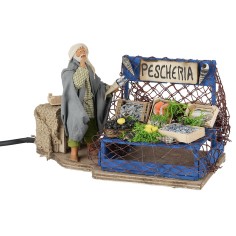 Pescivendolo12 cm in movimento per presepe Mondo Presepi