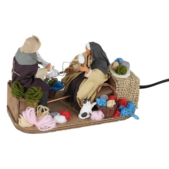 Scena raggomitola 12 cm in movimento per presepe Mondo Presepi