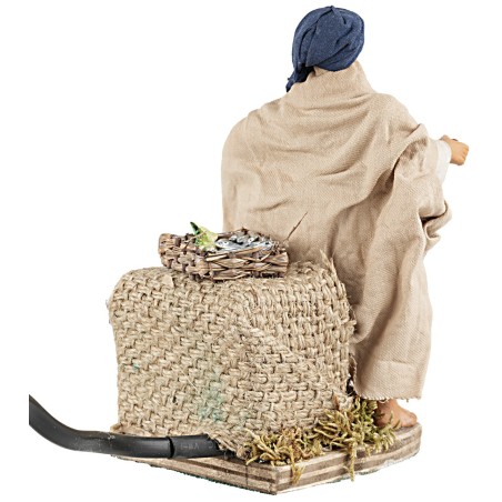 Pescatore 12 cm in movimento per presepe Mondo Presepi