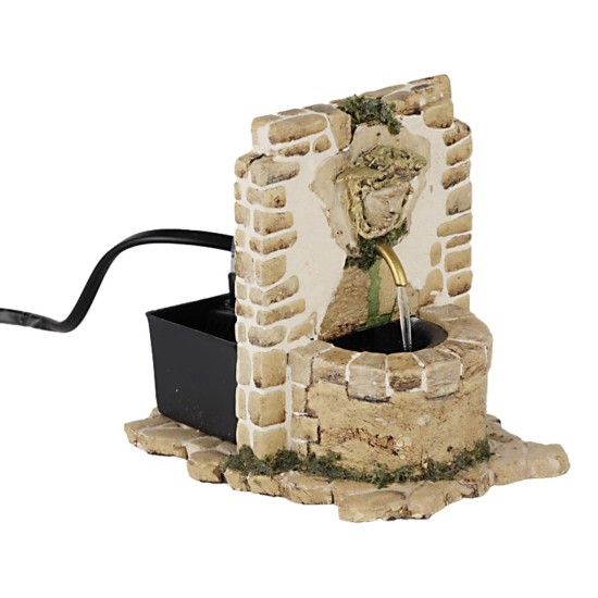 Fountain with Gargoyle head, operational, dimensions 10x12x12