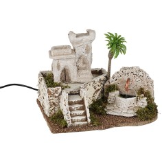 Arab house with working fountain, dimensions 29x23x21 cm (h)