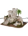 Arab house with working fountain, dimensions 29x23x21 cm (h)
