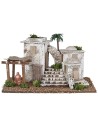 Arab village with staircase and porch, dimensions 24x41x20.5 cm