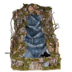 Cascata e lago effetto profondità cm 35x46x48 h per presepe