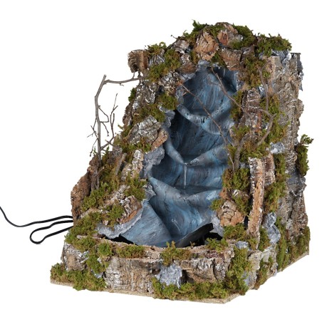 Cascata e lago effetto profondità cm 35x46x48 h per presepe