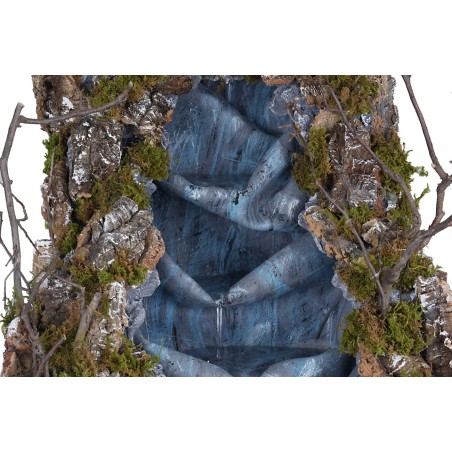 Cascata e lago effetto profondità cm 35x46x48 h per presepe