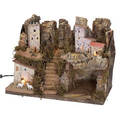 Presepe con luci cm 33x18x24 h 2