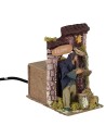 Venditore di legna 10 cm in movimento per presepe Mondo Presepi