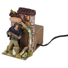 Venditore di legna 10 cm in movimento