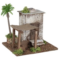 Casa araba con tenda cm 19,5x14,5x27 h per presepe Mondo Presepi 2