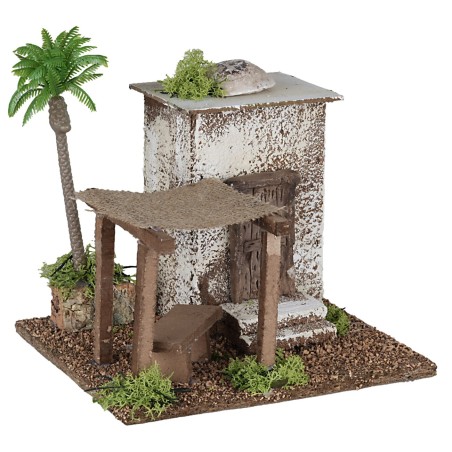 Casa araba con tenda cm 19,5x14,5x27 h per presepe Mondo Presepi