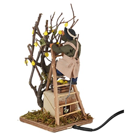 Raccoglitore di limone sulla scala 10 cm in movimento