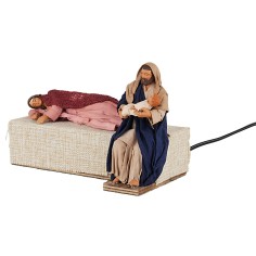 Natività serie 15 cm in movimento con Madonna che riposa