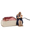 Natività serie 15 cm in movimento con Madonna che riposa