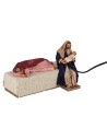 Natività serie 15 cm in movimento con Madonna che riposa