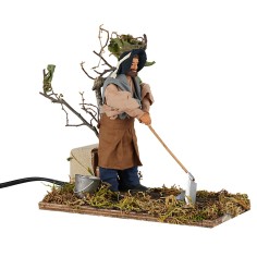 Contadino che zappa serie 15 cm in movimento per presepe Mondo 2