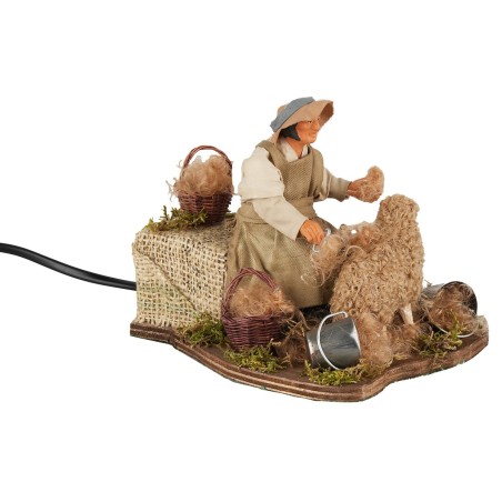 Tosatore 14 cm in movimento per presepe Mondo Presepi