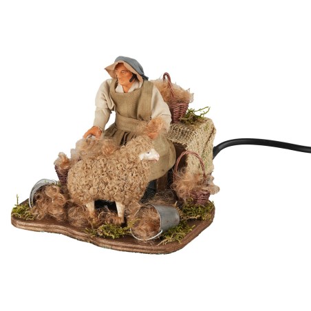 Tosatore 14 cm in movimento per presepe Mondo Presepi