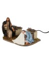 Natività con Madonna sdraiata serie 15 cm in movimento