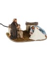 Natività con Madonna sdraiata serie 15 cm in movimento